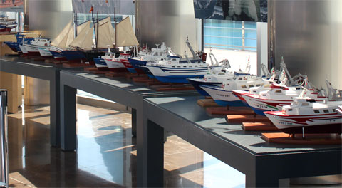 Модели кораблей в океанариуме