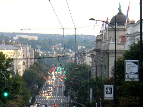 Вечерний Белград - столица Сербии