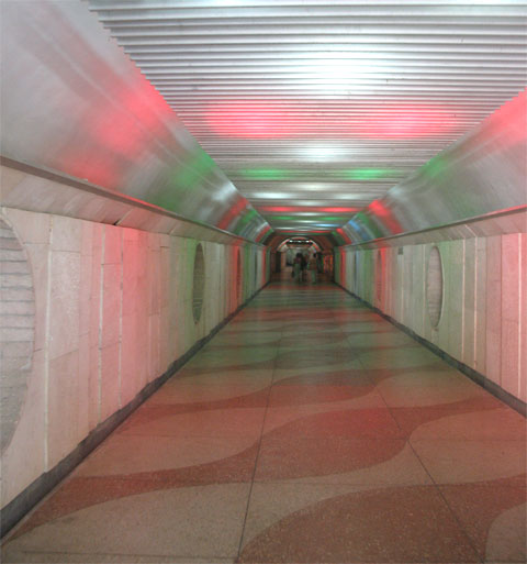 Тоннель к высотным корпусам санатория Крым